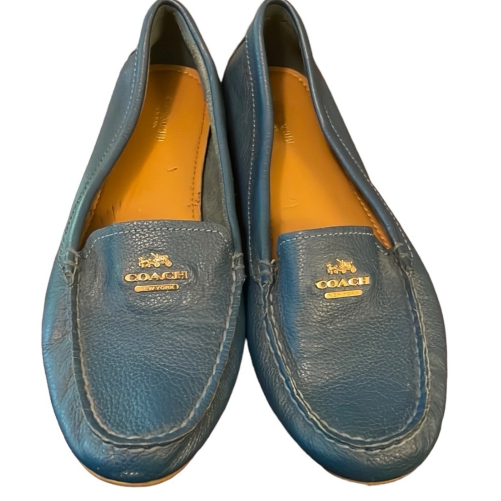 Coach Blue Leather Loafers